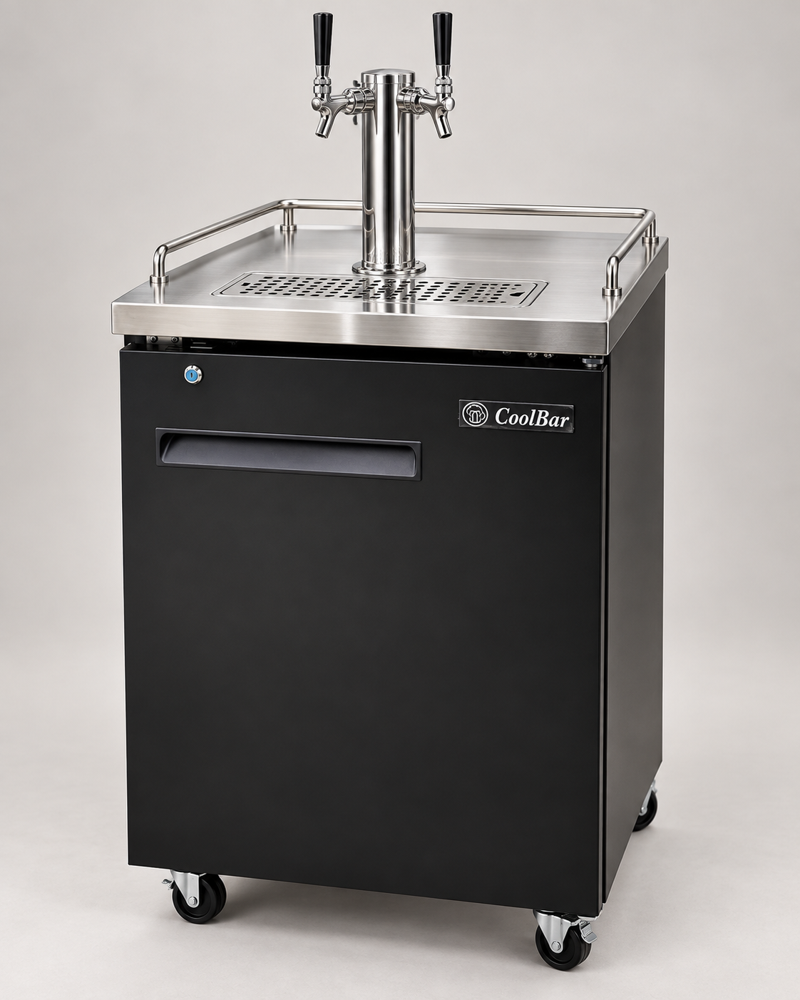 Kegerator Coolbar para cuatro barriles de 20 litros con torre doble